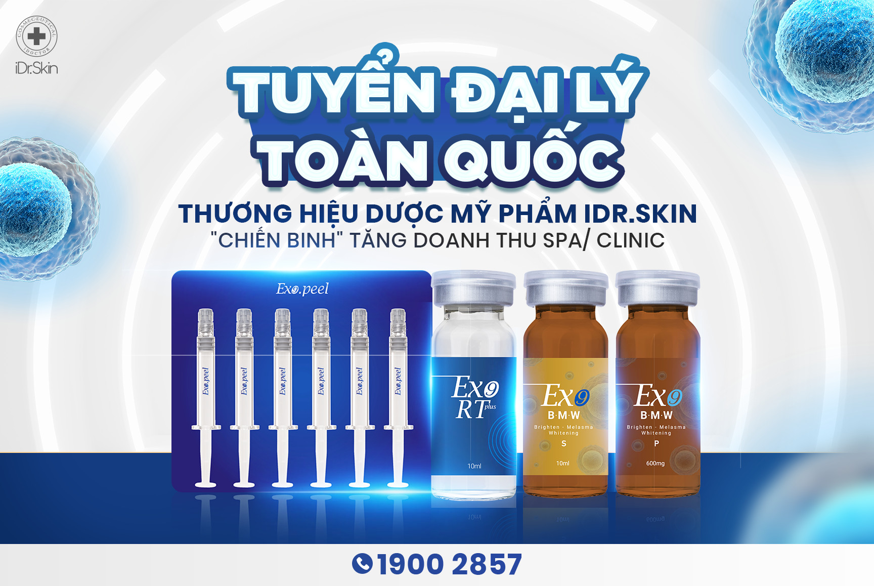 Tuyển đại lý Dược mỹ phẩm iDr.Skin toàn quốc